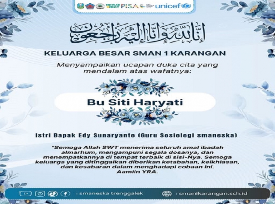 BERITA DUKA KELUARGA SMAN 1 KARANGAN 20 DESEMBER 2025