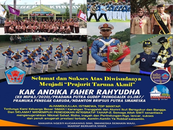 ALUMNI SMANESKA TELAH DIWISUDA SEBAGAI &ldquo;PRAJURIT TARUNA AKMIL - OLEH PANGLIMA TNI&rdquo;