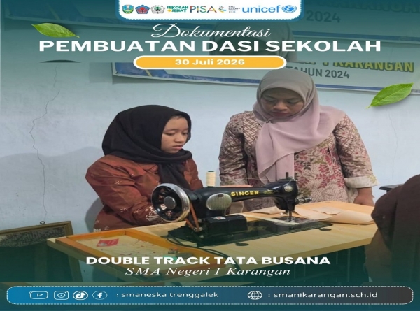 DT TATA BUSANA SMAN 1 KARANGAN SELESAIKAN PEMBUATAN DASI