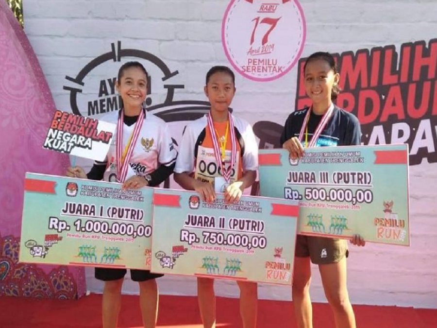 Perlombaan &ldquo;PEMILU RUN 2019&rdquo; Smaneska Atletik mengikut sertakan 10 orang