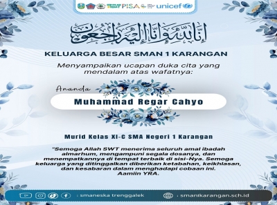 KELUARGA BESAR SMAN 1 KARANGAN BERDUKA ATAS WAFATNYA REGAR