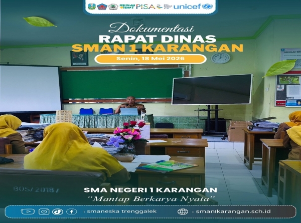 RAPAT DINAS, BERLANGSUNGNYA KBM DAN EVALUASI KINERJA PEGAWAI
