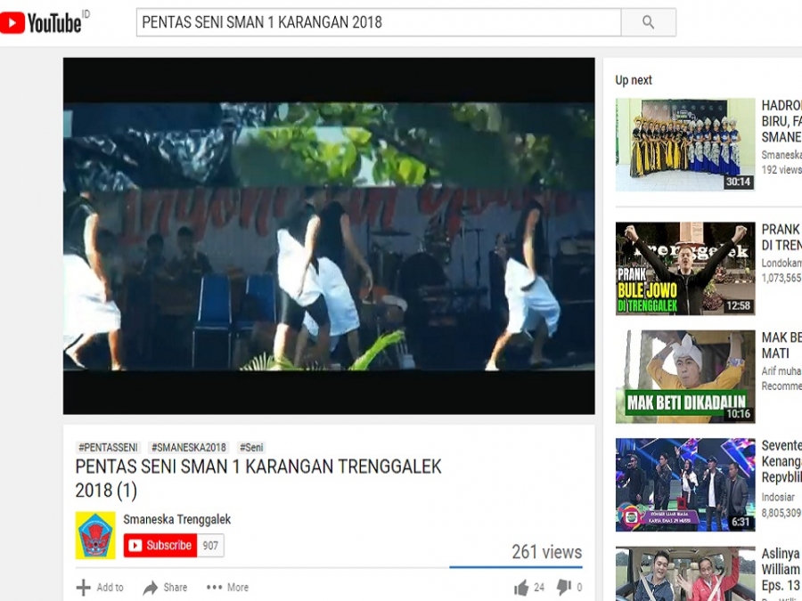 VIDEO PENTAS SENI SMA NEGERI 1 KARANGAN 2018 SUDAH BISA DILIHAT