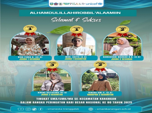 SMANESKA RAIH 5 KEJUARAAN DALAM EVENT HUT RI KE-80 KEC. KARANGAN