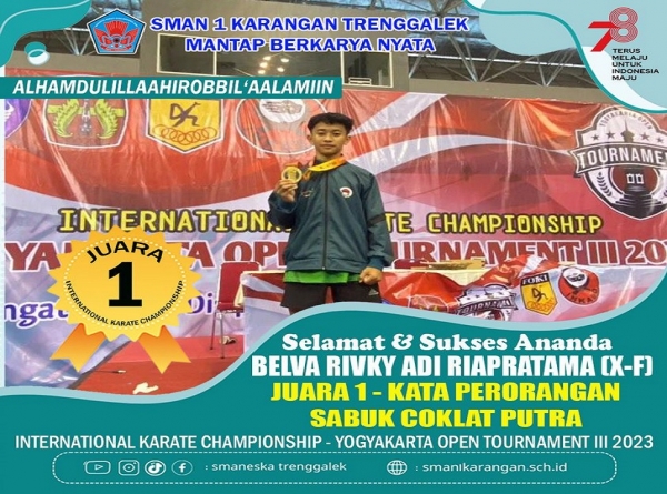 BELVA  (X-F) RAIH JUARA 1  KATA PERORANGAN JUNIOR 2023