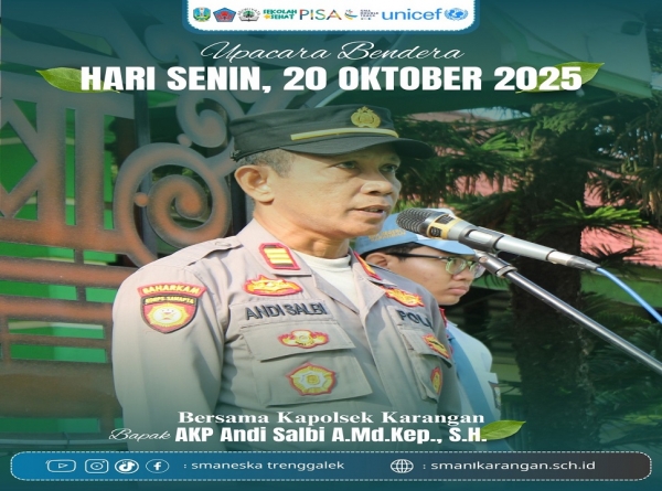KAPOLSEK KARANGAN JADI PEMBINA UPACARA DI SMANESKA