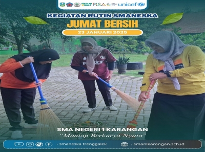 TENAGA KEPENDIDIKAN SMANESKA GELAR JUMAT BERSIH