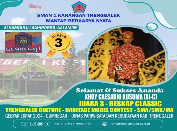 KHOY (XI-C) SMAN 1 KARANGAN RAIH JUARA 3 MODEL  BESKAP CLASIC