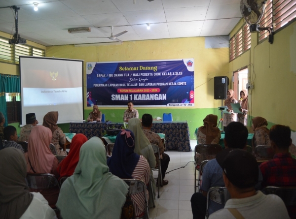 SMAN 1 KARANGAN GELAR PERTEMUAN WALI MURID PADA SABTU (23/12/2023)