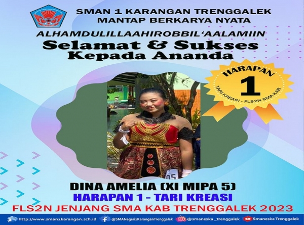 DINA AMELIA (XI MIPA5) SMANESKA RAIH HARAPAN 1 TARI KREASI