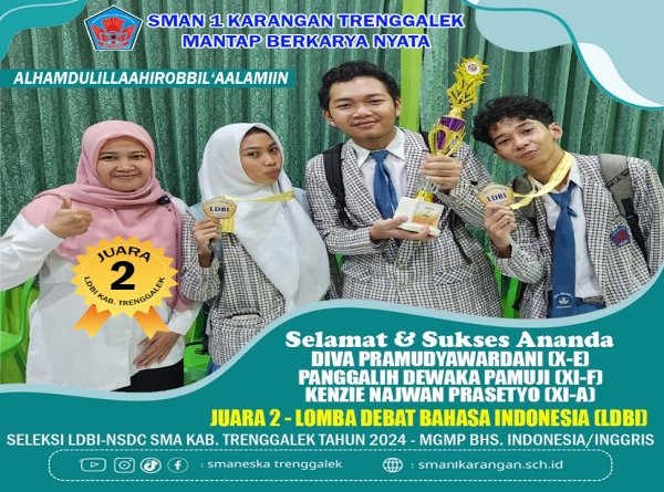 SMAN 1 KARANGAN RAIH JUARA 2 LOMBA DEBAT BAHASA INDONESIA