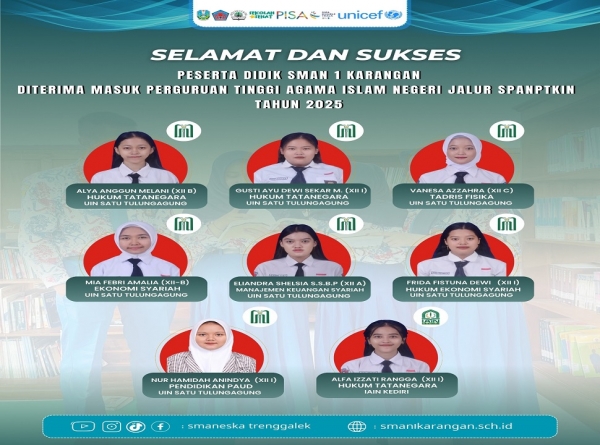 8 MURID SMAN 1 KARANGAN DITERIMA KULIAH JALUR SPAN-PTKIN