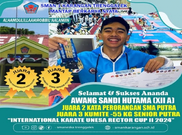 AWANG (XII-A) RAIH 2 KEJUARAAN KARATE UNESA RECTOR CUP II 2024
