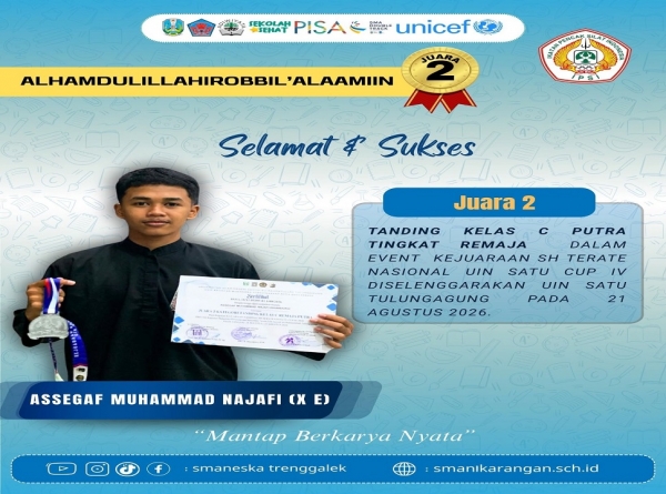 ASSEGAF MUH. NAJAFI (X E), SMANESKA RAIH JUARA 2 SILAT