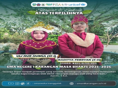 PASLON 5 RESMI TERPILIH SEBAGAI KETUA OSIS SMAN 1 KARANGAN