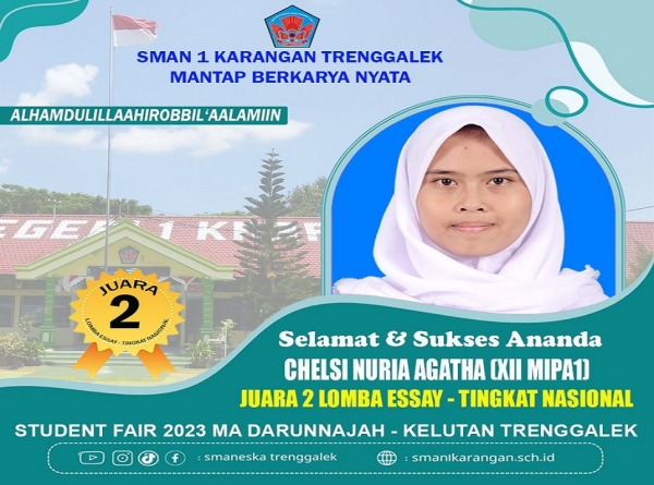 CHELSI N. A. (XII MIPA1) RAIH JUARA 2 LOMBA ESSAY TINGKAT NASIONAL
