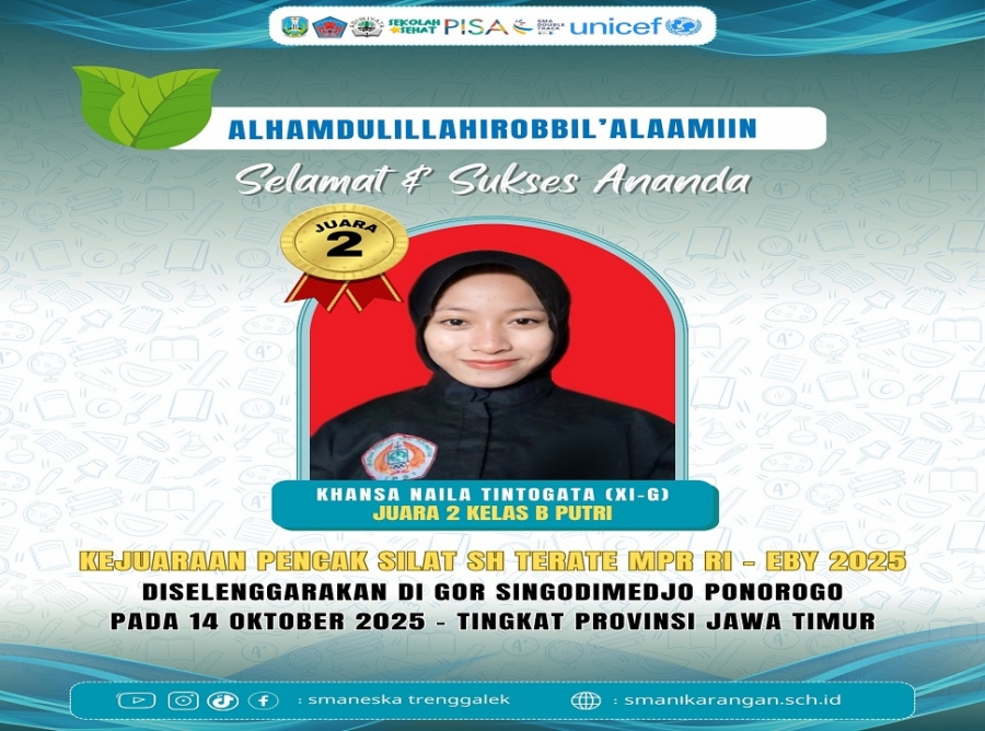 SISWI SMANESKA RAIH JUARA 2 PENCAK SILAT SE JAWA TIMUR