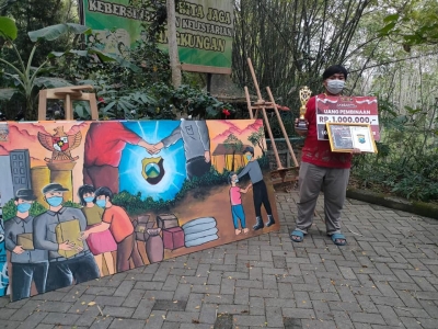 JUARA HARAPAN 1 TINGKAT PELAJAR" DALAM LOMBA MELUKIS MURAL SE-KABUPATEN TRENGGALEK