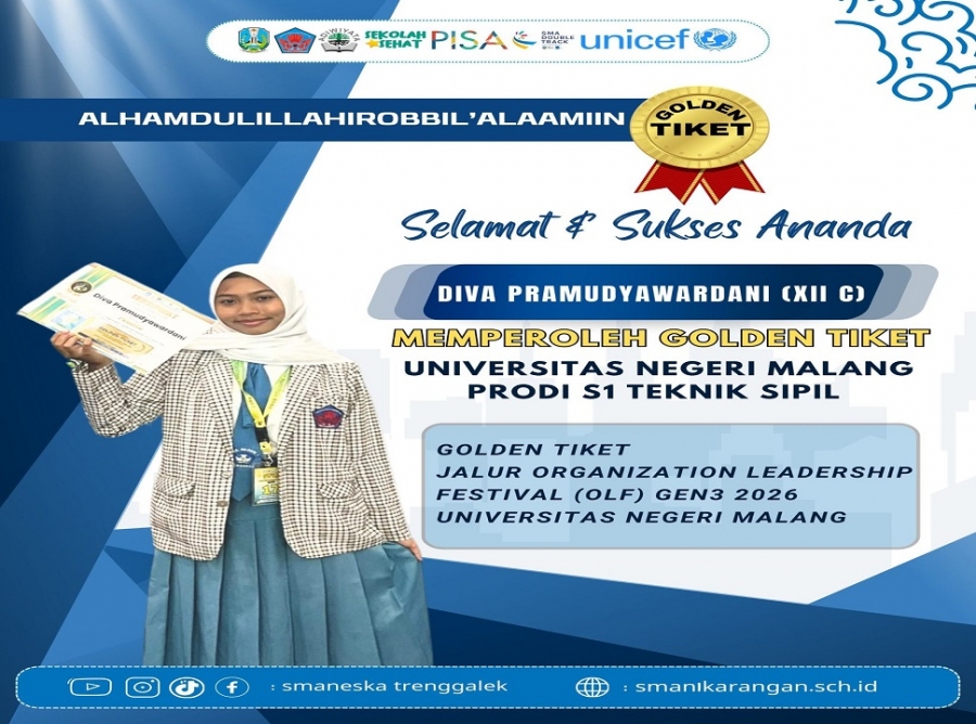 DIVA P. (XII C) SMAN 1 KARANGAN RAIH GOLDEN TIKET UM TEKNIK SIPIL 2026