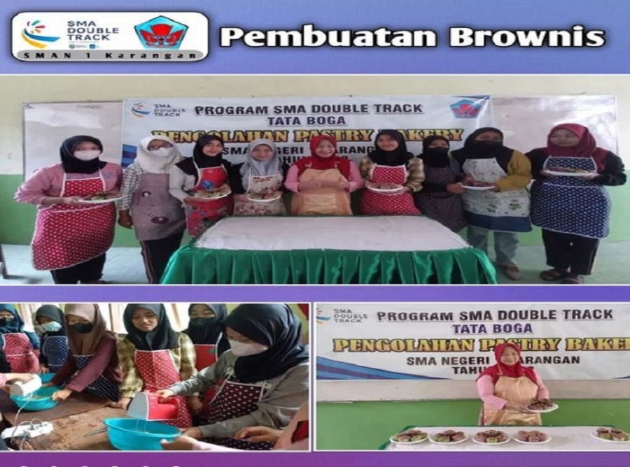 Antusias Siswa SMA Negeri 1 Karangan Sangat Luar Biasa Dalam Praktek Pembuatan Brownies