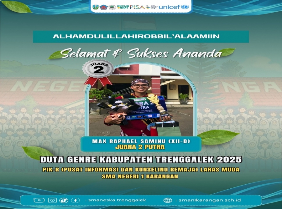MAX RAPHAEL XII-D SMAN 1 KARANGAN RAIH JUARA 2 DUTA GENRE 2025