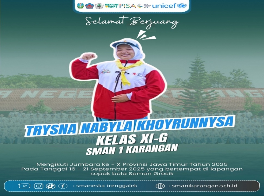 TRYSNA N (XI-G) SMAN 1 KARANGAN IKUTI JUMBARA TINGKAT PROVINSI