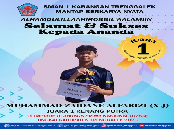 MUHAMMAD Z. (X-J) RAIH JUARA 1 RENANG PUTRA O2SNK 2023