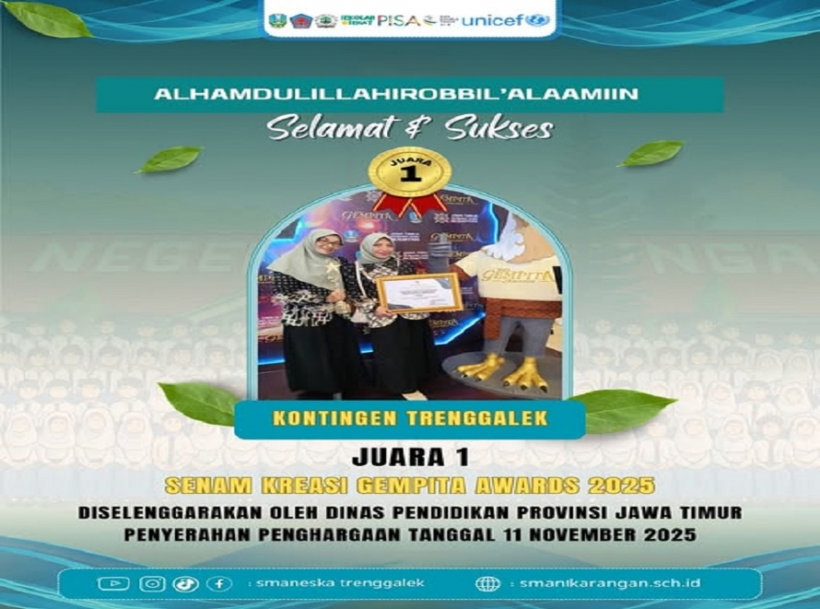 2 GTK SMAN 1 KARANGAN UKIR PRESTASI TINGKAT PROVINSI JATIM