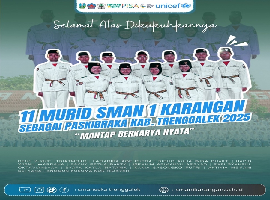 11 SISWA SMANESKA DIKUKUHKAN PASKIBRAKA KAB. TRENGGALEK 2025