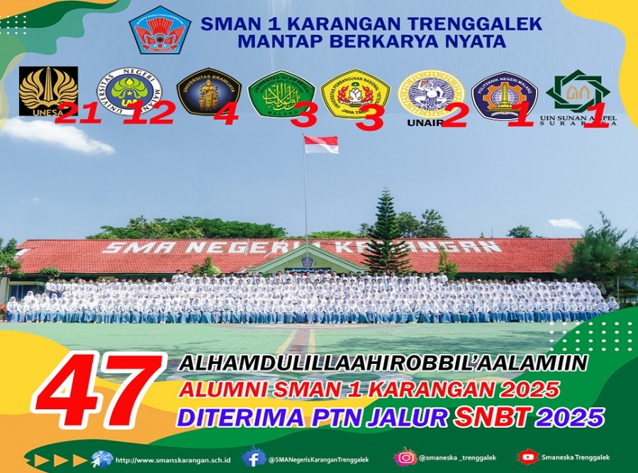 SELAMAT 47 MURID SMAN 1 KARANGAN LOLOS JALUR SNBT TAHUN 2025