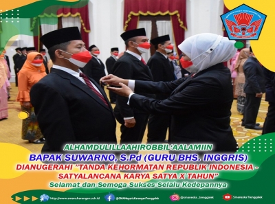 BAPAK SUWARNO, S.PD. SMANESKA MENDAPAT PENGHARGAAN