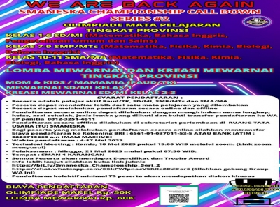 WE ARE BACK AGAIN SMANESKA CHAMPIONSHIP CALL DOWN #2