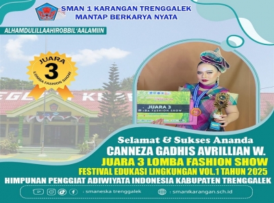 CANNEZA GADHIS XI G RAIH JUARA 3 LOMBA FASHION SHOW 2024