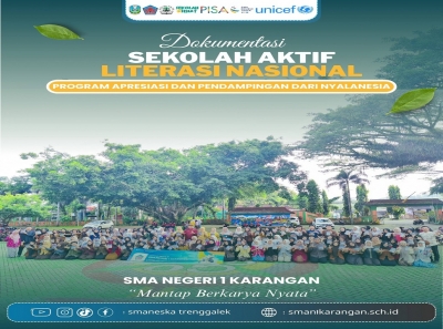 SMAN 1 KARANGAN BAGIKAN BUKU KARYA SISWA DARI NYALANESIA