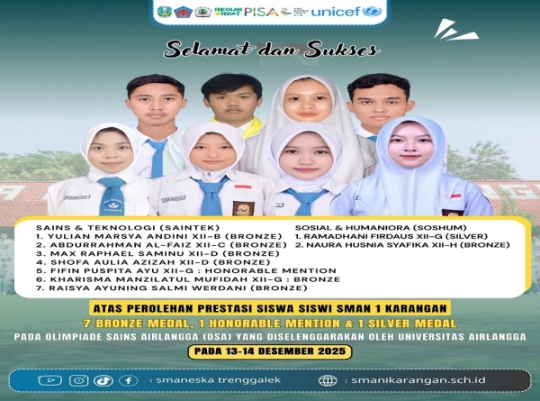 SISWA SMANESKA BORONG 9 MEDALI DI OLIM SAINS AIRLANGGA 2025