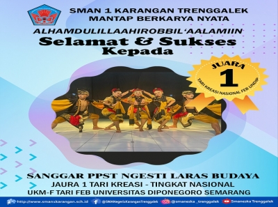 SANGGAR  SMAN 1 KARANGAN MERAIH JUARA 1 TARI KREASI