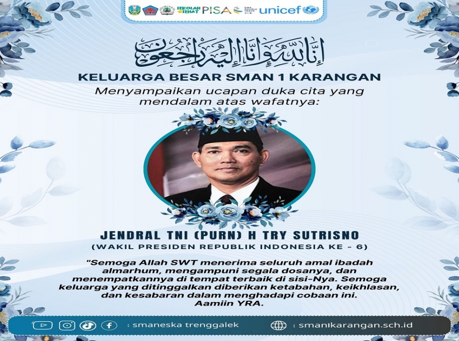 WAKIL PRESIDEN KE-6 RI, H. TRY SUTRISNO, WAFAT 2 MARET 2026