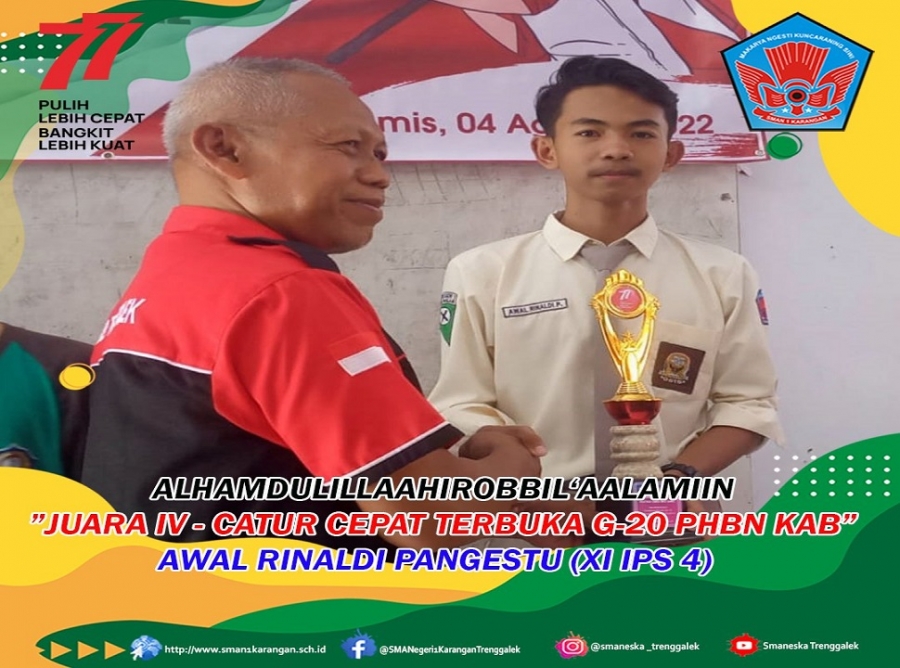 AWAL RINALDI PANGESTU RAIH JUARA IV CATUR CEPAT TERBUKA