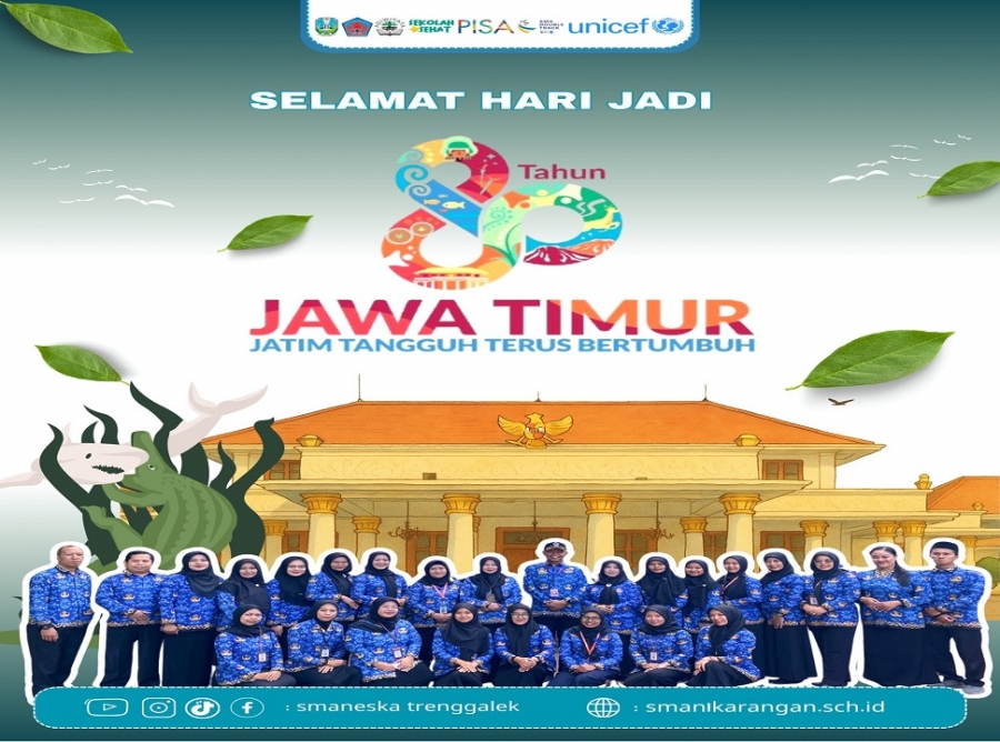 SMAN 1 KARANGAN GELAR UPACARA HARI JADI JAWA TIMUR KE 80