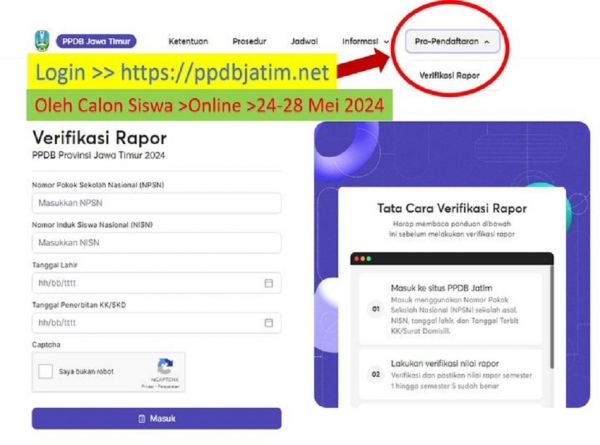 PPDB SMANESKA 2024 MEMASUKI TAHAP VERIFIKASI NILAI RAPORT