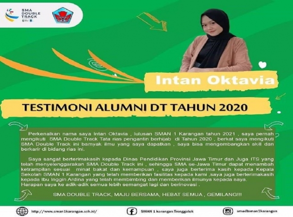 Testimoni Alumni Double Track Tata Rias SMAN 1 Karangan Tahun 2020