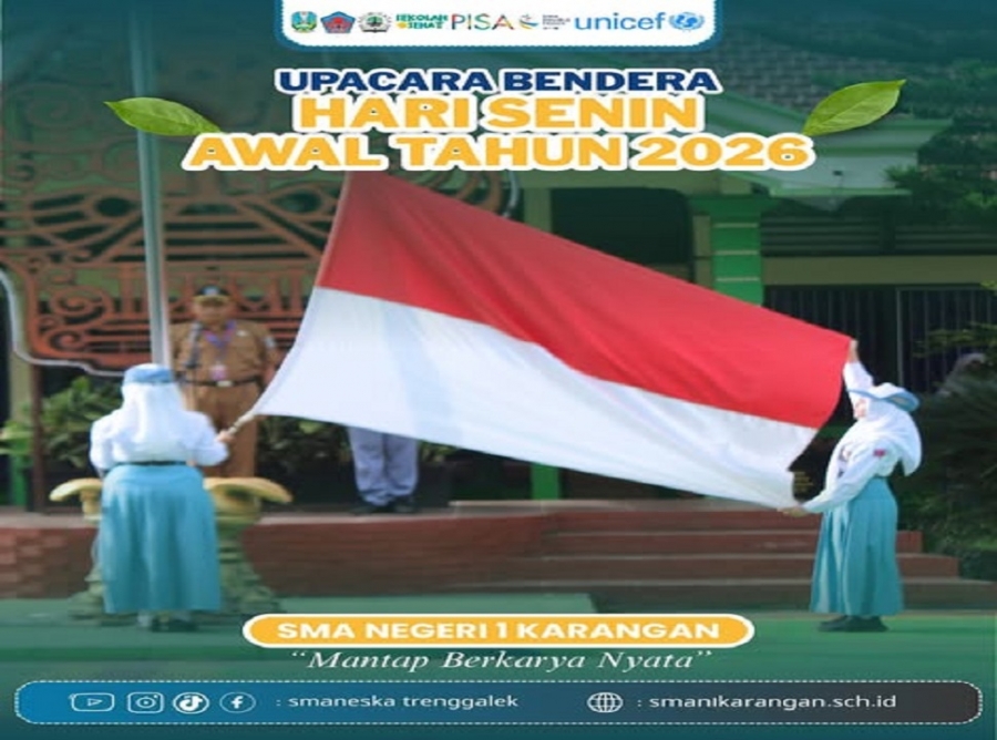 SMAN 1 KARANGAN SUKSES GELAR UPACARA BENDERA AWAL TAHUN 2026