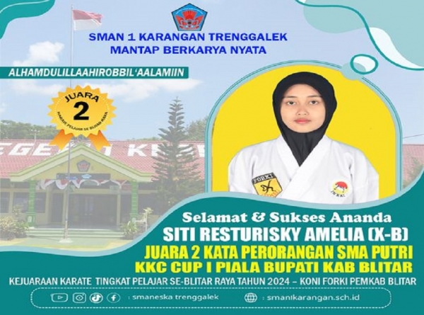 SITI RESTU (X-B) RAIH JUARA 2 KATA PERORANGAN SMA PUTRI 2024