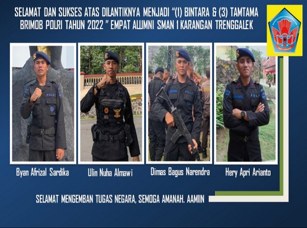 EMPAT ALUMNI SMANESKA DILANTIK MENJADI BINTARA BRIMOB DAN TAMTAMA BRIMOB
