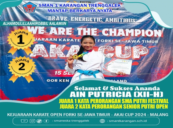 AIN PUTRICIA XII-H SMANESKA REBUT 2 KEJUARAAN PADA AKAI CUP 2024