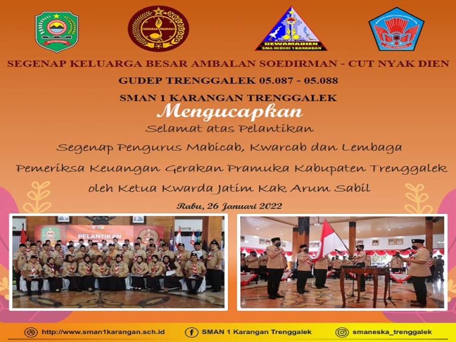 Segenap Keluarga Besar Ambalan Soedirman - Cut Nyak Dien Gudep Trenggalek 05-087 &ndash; 05-088