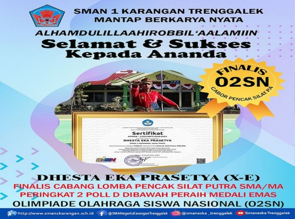 DHESTA EKA P. RAIH PENGHARGAAN FINALIS PENCAK SILAT PUTRA