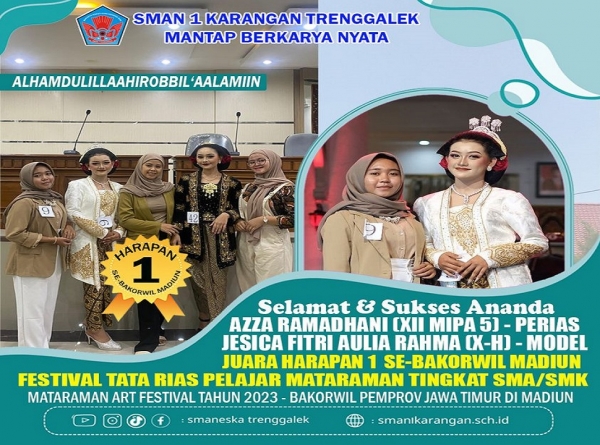 AZZA RAMADHANI RAIH JUARA 4 LOMBA MERIAS DI BAKORWIL MADIUN