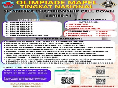SMAN 1 KARANGAN SELENGGARAKAN OLIMPIADE TINGKAT NASIONAL