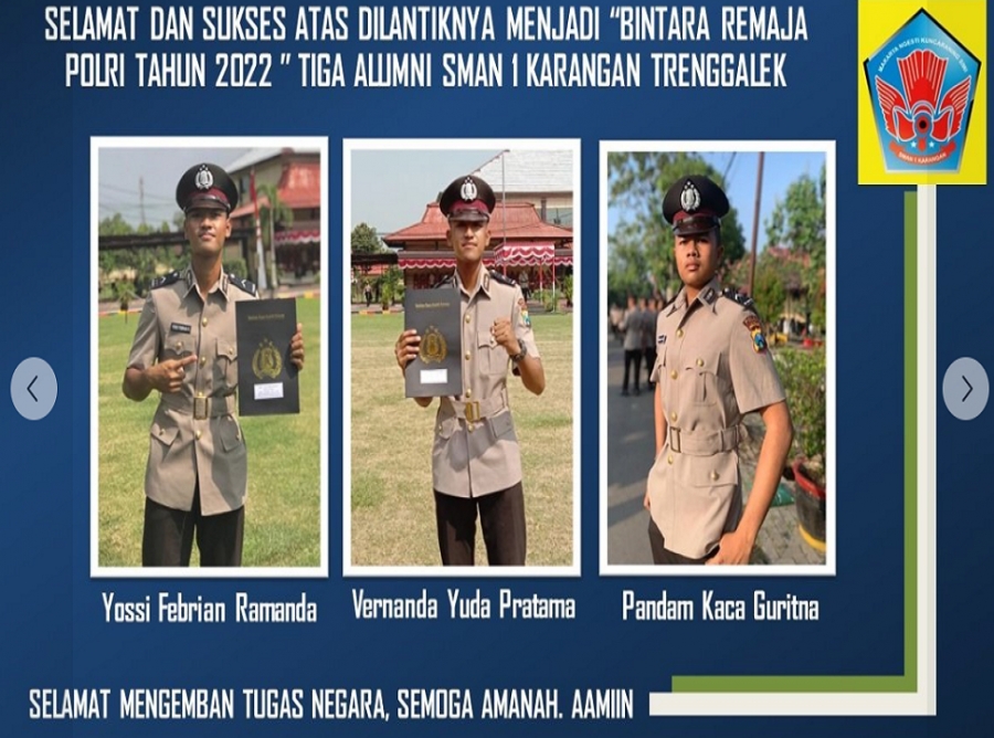 TIGA ALUMNI SMANESKA DILANTIK MENJADI BINTARA REMAJA POLRI